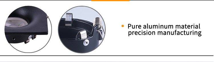 GU10 Recessed Black Adjustable LED Downlight Anti Glare IP 20