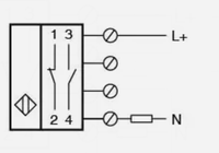 Sensor Proximitas Induktif NCB40-FP-W-P1 Jarak Operasi Terukur 40mm IP68 Output AC 20-253V