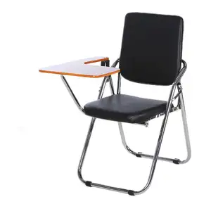 Spedizione veloce scuola scuola scuola di formazione sedia con tablet tubo di acciaio comode sedie scuola con blocco di scrittura