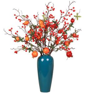 Fleurs artificielles <span class=keywords><strong>de</strong></span> grenade, <span class=keywords><strong>de</strong></span> houx rouge et <span class=keywords><strong>de</strong></span> kaki, décorations <span class=keywords><strong>de</strong></span> Noël et du Nouvel An, fleurs séchées faites à la main, longue durée - Product Image 5