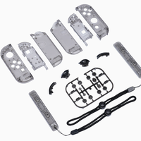 Coque de remplacement transparente pour Nintendo Switch OLED, boîtier de manette, ensemble complet de boutons, kit de bricolage, accessoires de jeu