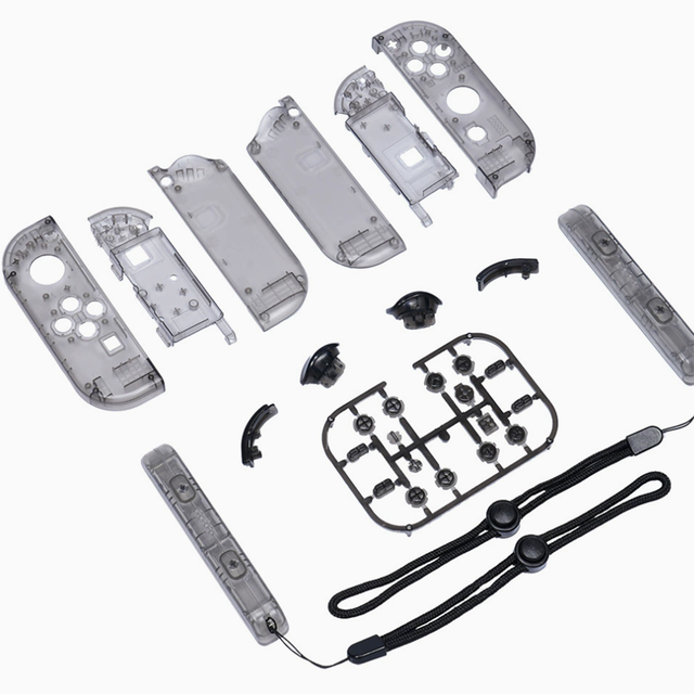 Transparent Replacement Shell for Nintendo Switch OLED Joypad Housing Full Set Buttons DIY Kit Gaming Accessories