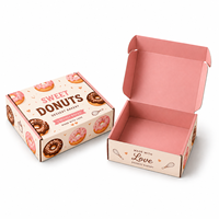 Boîtes d'emballage personnalisées en carton ondulé pour avions en papier, boîtes d'emballage pour desserts cuits et boîtes d'emballage pour beignets avec impression couleur