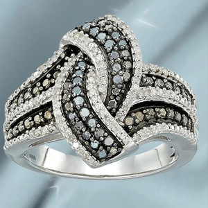 Anello dal Design Bicolore a Forma di Altalena, Stile Elegante per Donne - Product Image 3
