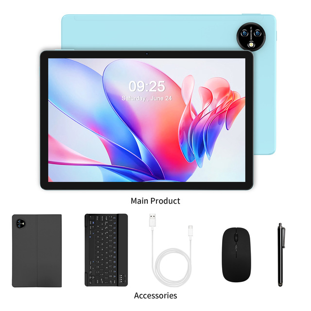 Factory Price 11 Inch tablet PC with 128GB, Android 14, 4G Network with Keyboard and Mouse