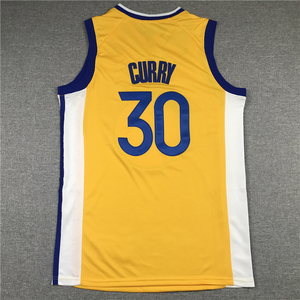 2025 New Styles und Hot Sale Beliebte Basketball Herren bestickt genäht weiß gelb Jersey #30 <span class=keywords><strong>Stephen</strong></span> <span class=keywords><strong>Curry</strong></span> Warriors Jersey