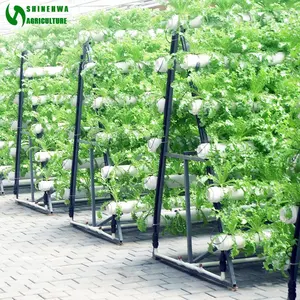 NFT hydroponics system vertical farming round PVC pipe hydroponic used for Agricultural Greenhouses