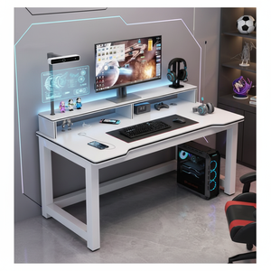 Bureau de jeu convertible moderne de haute qualité pour la maison, meubles en bois, bureau d'ordinateur avec tiroirs - Product Image 2