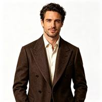 Costume homme croisé en tweed, revers italien, pour affaires et mariage, en laine et polyester, sur mesure