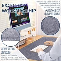 Tapis de protection de bureau en feutre recyclable extra large pour ordinateur portable et clavier, vente en gros