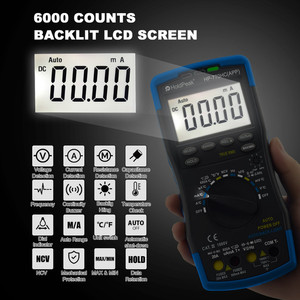 Multimètre numérique Holdpeak Hp-770hc-app avec True RMS, plage automatique et écran LCD, connectivité d'application - Product Image 2