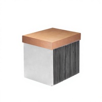 Dissipateur thermique combiné à ailettes en aluminium avec base en cuivre pur pour système d'éclairage LED