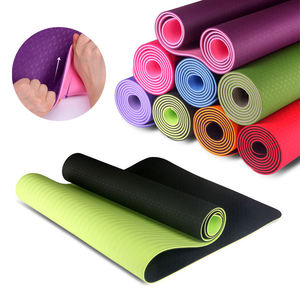Tapete de Yoga Antideslizante de Doble Capa, Ideal para Viajes, 6mm 8mm TPE, Línea de Marcaje, Pedido al por Mayor - Product Image 2