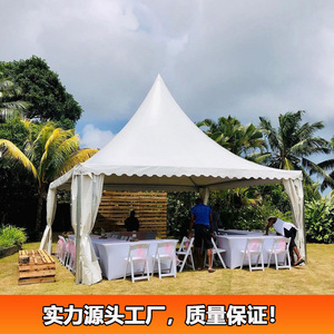 Carpa Piramidal de 6x6m, Tela Oxford, Carpa para Fiestas al Aire Libre para las Cuatro Estaciones, Tipo Extendido, Carpa de Ensamblaje - Product Image 4