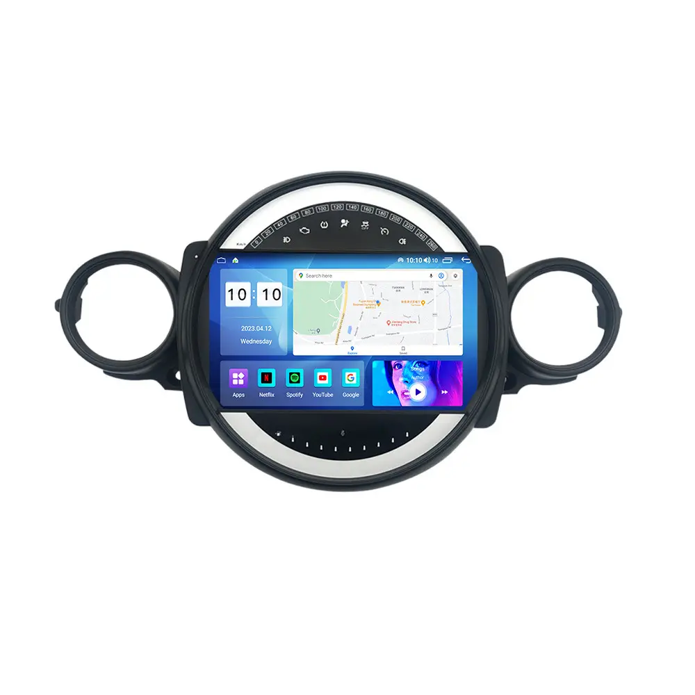 Autoradio 2Din Android Octa Core Autoradio GPS Navigation Player Multimédia Android Auto Carplay Pour BMW MINI COOPER R56 R60