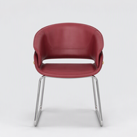 Chaise de salle à manger moderne en gros, chaise d'appoint avec dossier incurvé et base en fil métallique pour café et hôtel