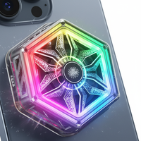 Support de téléphone magnétique blanc avec anneau lumineux flexible et refroidisseur de jeu à semi-conducteurs