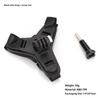 Adaptateur de fixation mentonnière pour casque de moto, support POV pour GoPro DJI Osmo Action Insta360, accessoires pour caméra sportive