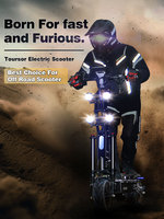 Trottinette électrique tout-terrain à double moteur de 14 pouces pour adultes, 72V, batterie au lithium grande capacité, affichage numérique intelligent, longue autonomie