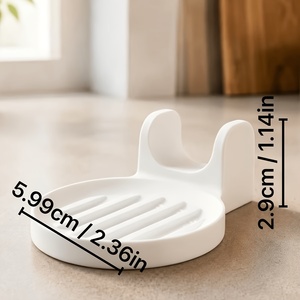 Soporte moderno de plástico con doble asa en forma de arco para espátulas y cucharas de sopa, con escurridor para fregadero - Product Image 2