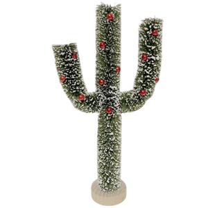 Árbol de Navidad de vidrio DIY de 35 cm, árbol de pino, cepillo para botellas, Papá Noel, nieve, pueblo, casa, decoraciones navideñas - Product Image 6