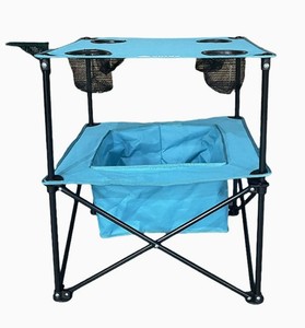 <span class=keywords><strong>Mesa</strong></span> de Picnic Portátil de Aluminio, <span class=keywords><strong>Mesa</strong></span> de <span class=keywords><strong>Playa</strong></span> Plegable Ligera, 4 Portavasos, Bolsa de Transporte, para Campamento, Viajes, Pesca - Product Image 2