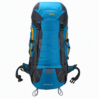 Sac à dos de randonnée extensible 50L+5, sac à dos de trekking en nylon Ripstop avec coque arrière ventilée en EVA, ceinture de hanche rembourrée