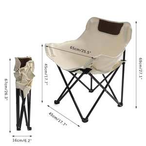 Portable Outdoor Folding Chair Travel Modern Design Moon Beach Chairs Waterproof Feature for Camping and Fishing - Product Image 5