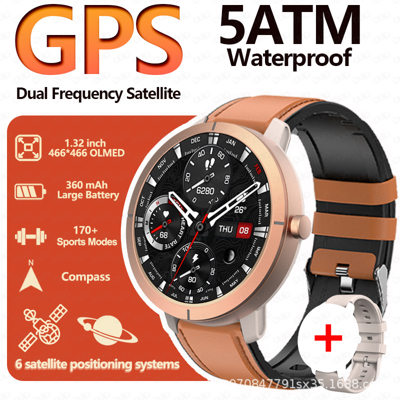 Dm76 gold brown leather belt