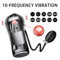 Squeeze Gonflable Masturbation Coupe Pression Négative Charge 10 Fréquence Conversion Vibration Transparent