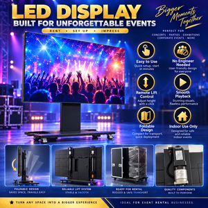 Pantalla LED Plegable y Elevable de 108 Pulgadas P1.25, Pantalla LED Rodante sin Costuras para Eventos Multifuncionales en Interiores y Banquetes de Hotel - Product Image 6