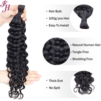 Rambut Asli FH Bohemian Braids Water Wave Tanpa Sambungan  Vendor Rambut India Virgin 100g  Rambut Asli Untuk Kepang