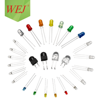 Usine en gros 3mm 5mm 10mm Insertion directe LED rouge avec bleu et vert émeraude LED Diode lumière à travers le trou diode électroluminescente
