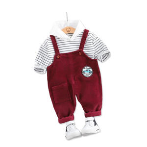 Ensemble formel coréen en coton pour garçon : Body, pantalon et chemise pour bébé - Vêtements pour enfants en gros - Product Image 1