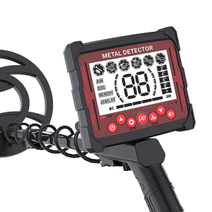 Détecteur de métaux professionnel en plastique noir et rouge, pour adultes, haute sensibilité, recherche de pièces d'or et d'argent, GT858H - Product Image 5