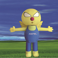 Promotion Commerciale : Mannequin Mascotte Multicolore de Dessin Animé pour Centre Commercial, Présentoir POP à Tête Rembourrée