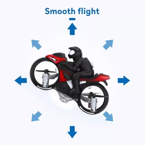 RC Quadcopter de tierra y aire, 2 en 1 anfibio de la motocicleta de juguete Mini de motocicleta eléctrica Rc Stunt moto juguetes para los niños - Product Image 3