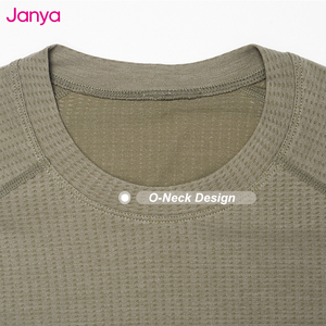 Janya Breathable Quick Dry Seamless Short Sleeve Compressed Bodybuilding Fitness Athletic Jersey Training Muscle T-Shirt for <strong>Men</strong> - Product Image 5
