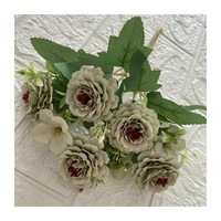 Bouquet de roses artificielles YL, décoration de mariage à domicile, fournitures de décoration de style européen, arrangements floraux à 5 têtes, fleurs de roses artificielles