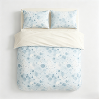 Parure de lit d'hôtel personnalisable en fibres, 4 pièces, taille américaine complète, 500 fils, style américain, imprimé floral, vente en gros en vrac pour