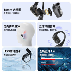 Auriculares Deportivos Bluetooth 5.4 Bsinfen con Gancho para la Oreja, Resistentes al Agua IPX5, Batería de Larga Duración, Reducción de Ruido - Product Image 2