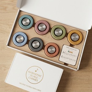 Set di Campane Armoniche Montessori Personalizzate OEM, Disco Sonoro in Legno, Giocattolo per il Riconoscimento delle Note Musicali, Flashcard per l'Apprendimento della Melodia - Product Image 3