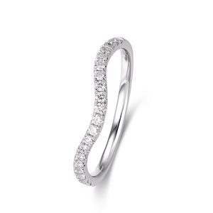 Bague de fiançailles minimaliste en or massif 18 carats plaqué rhodium avec diamants naturels, haute qualité, pour femme, usage quotidien, vente en gros - Product Image 1
