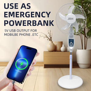 <span class=keywords><strong>Ventilateur</strong></span> de sol domestique 16 pouces grande capacité, rechargeable (solaire, DC, AC), avec musique, radio Bluetooth et moteur sans balais – Promotion ! - Product Image 3