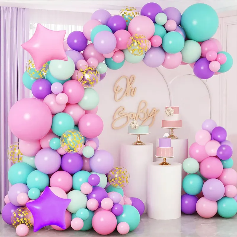 Kleurrijke Latex Ballonboog Kit Kids Party Slinger Bruiloft Verjaardagsdecoraties Mensen S Set Voor Meisjes Verpakt In Tas