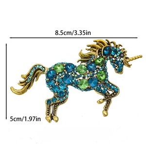 Barroco Luxo Unicórnio Design Homens e Mulheres Broche Pins Acessórios de Jóias Casamento Festa de Férias Casal Surpresa Presente - Product Image 4