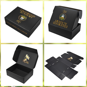 Kích Thước Tùy Chỉnh Cứng Các Tông Sóng In Ấn Màu Đen Giấy Bưu Phẩm Bưu Chính Giao Hàng Vận Chuyển Bao Bì Hộp Với Logo Bao Bì - Product Image 6