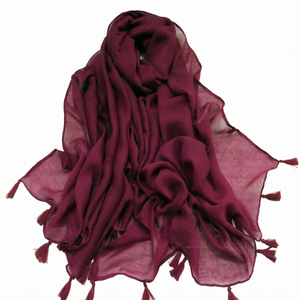 Écharpe unie Fashion Boma, Voile Hijab Underscarf musulman à pompons pour femmes, Vente en gros Israël Islam Malaisie Afrique, Quatre saisons - Product Image 1