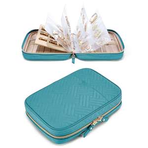 Fashion Foldable Soft <b>Travel</b> Jewelry Organizer Portable <b>Bracelet</b> Necklace Ring Earring Storage Case Bag - Product Image 2