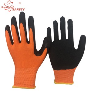 Gants de sécurité SRsafety en mousse de polyester bon marché, enduits de <span class=keywords><strong>latex</strong></span>, pour la construction, le jardinage, pour femmes, Guantes De Seguridad - Product Image 3